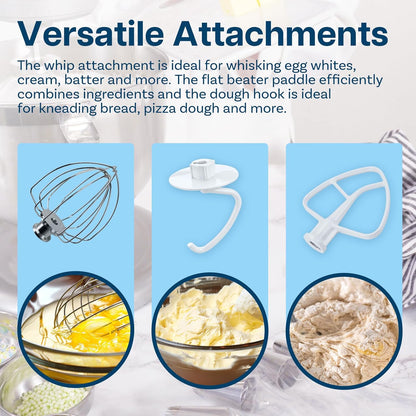 K45WW 6-Wire Whip for KitchenAid 4.5-5 Quart Tilt-Head Stand Mixers Artisan Series & Classic Series - Stainless Steel Attachment Egg Cream Stirrer - Cakes Mayonnaise Whisk - Dishwasher Safe