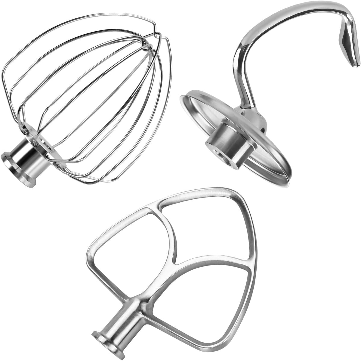 K45WW 6-Wire Whip for KitchenAid 4.5-5 Quart Tilt-Head Stand Mixers Artisan Series & Classic Series - Stainless Steel Attachment Egg Cream Stirrer - Cakes Mayonnaise Whisk - Dishwasher Safe