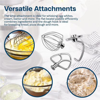 K45WW 6-Wire Whip for KitchenAid 4.5-5 Quart Tilt-Head Stand Mixers Artisan Series & Classic Series - Stainless Steel Attachment Egg Cream Stirrer - Cakes Mayonnaise Whisk - Dishwasher Safe