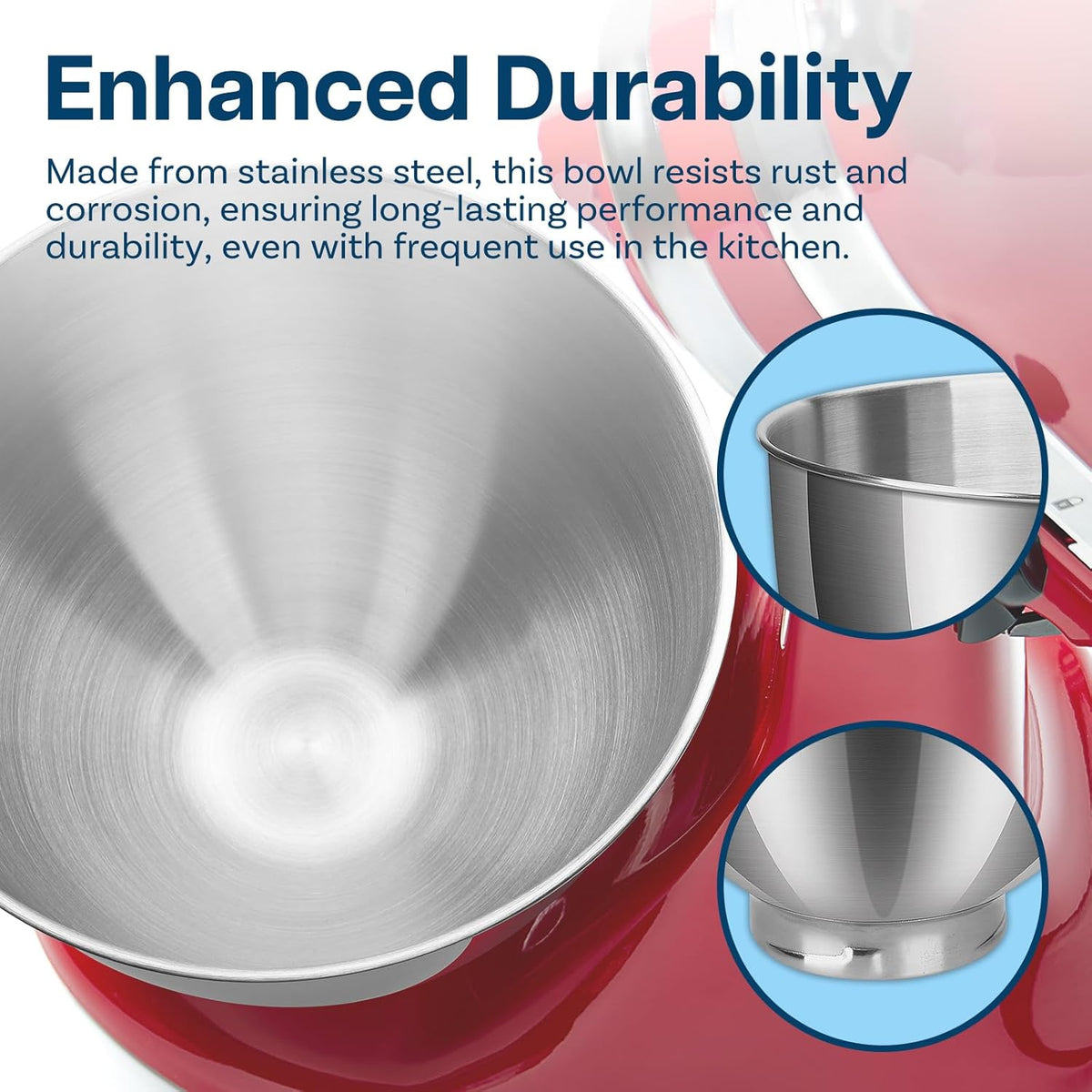 K45WW 6-Wire Whip for KitchenAid 4.5-5 Quart Tilt-Head Stand Mixers Artisan Series & Classic Series - Stainless Steel Attachment Egg Cream Stirrer - Cakes Mayonnaise Whisk - Dishwasher Safe