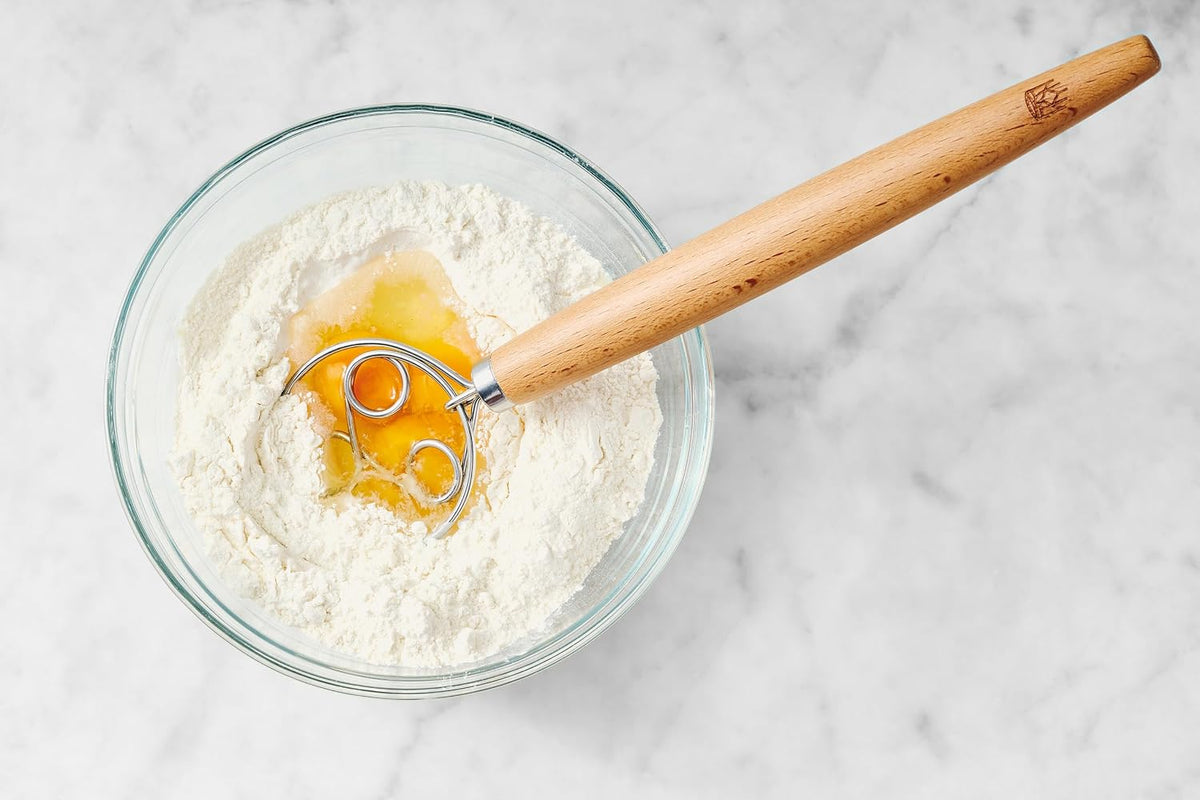Baking Company Baker’s Dough Whisk, Single-Loop, 18/8 Stainless Steel, For Mixing Bread, Sourdough, Pizza, And Cookie Dough