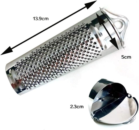 Nutmeg Grater Stainless Steel Upgraded Lemon Zester & Cheese Grater, Ginger Garlic Nut Walnut Lemon Hand Planer Tool Professional Kitchen Tool(COLOR:Silver)