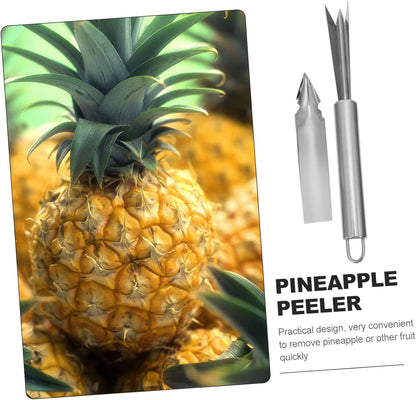 6 Pcs Stainless Steel Pineapple Corer and Slicer Efficient Pineapple Peeler and Cutter for Pineapple Chunks at Home Silver