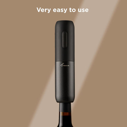Electric Corkscrew Wine Opener - Push Button Automatic Bottle Opener, Compact Design, Opens Bottles Quietly, Stores Vertically or Horizontally