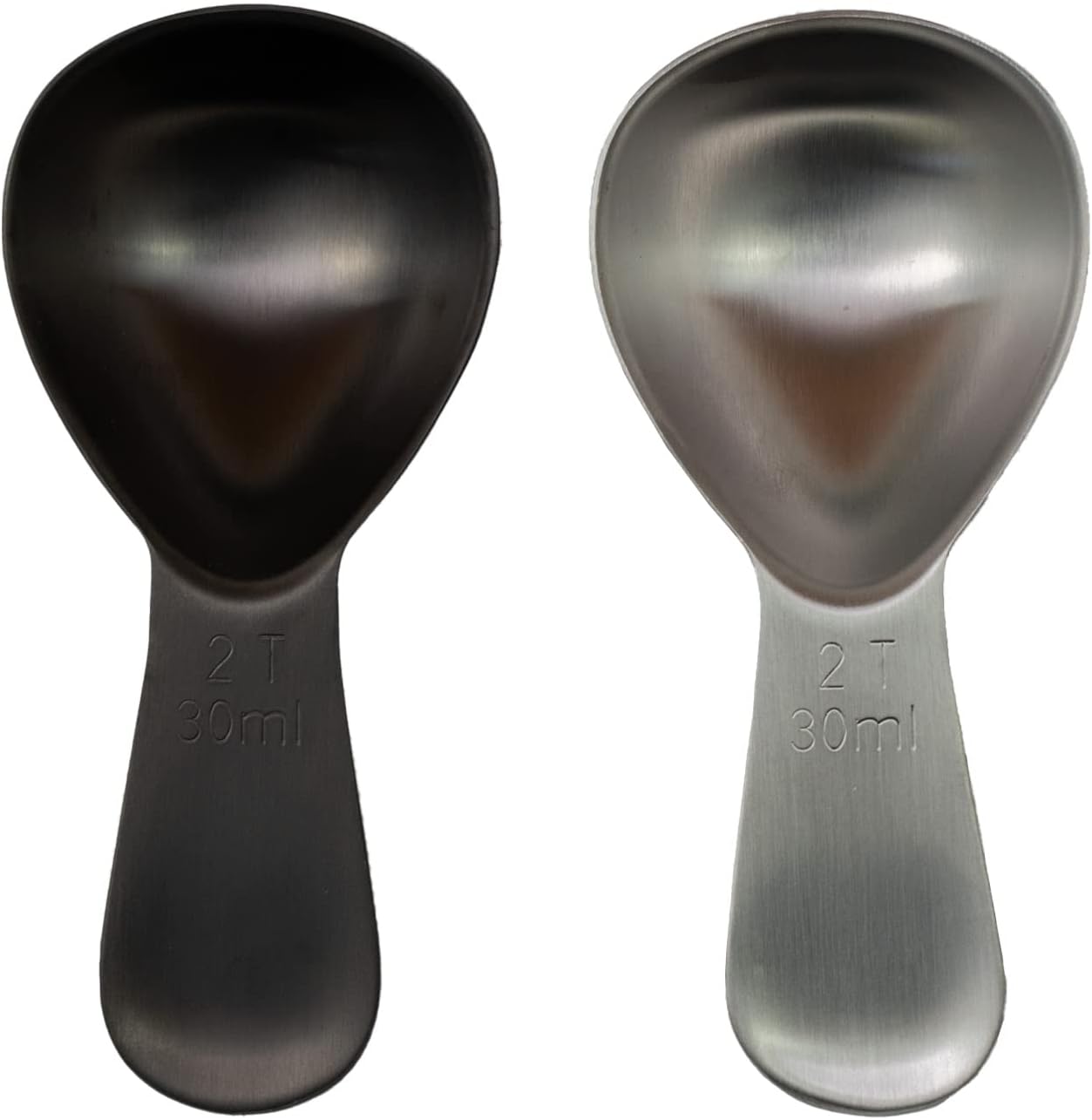 Coffee Scoop | 2 Tbsp | Brushed Black | Ergonomic Handle Stainless Steel | Precise Measuring Spoon for Coffee, Tea & More – Ergonomically Balanced Handle – Fits Inside Airscape Canisters