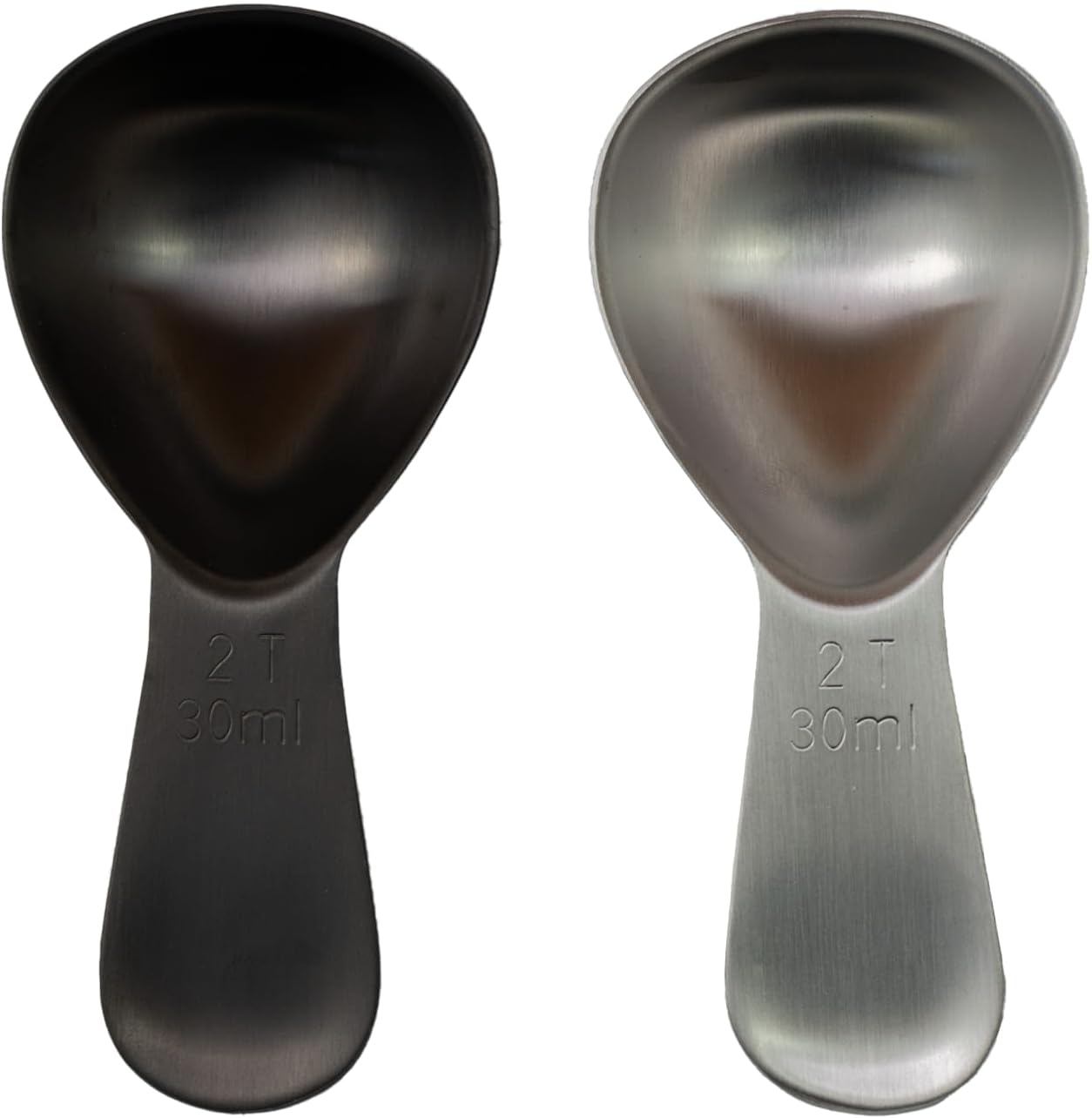Coffee Scoop | 2 Tbsp | Brushed Black | Ergonomic Handle Stainless Steel | Precise Measuring Spoon for Coffee, Tea & More – Ergonomically Balanced Handle – Fits Inside Airscape Canisters