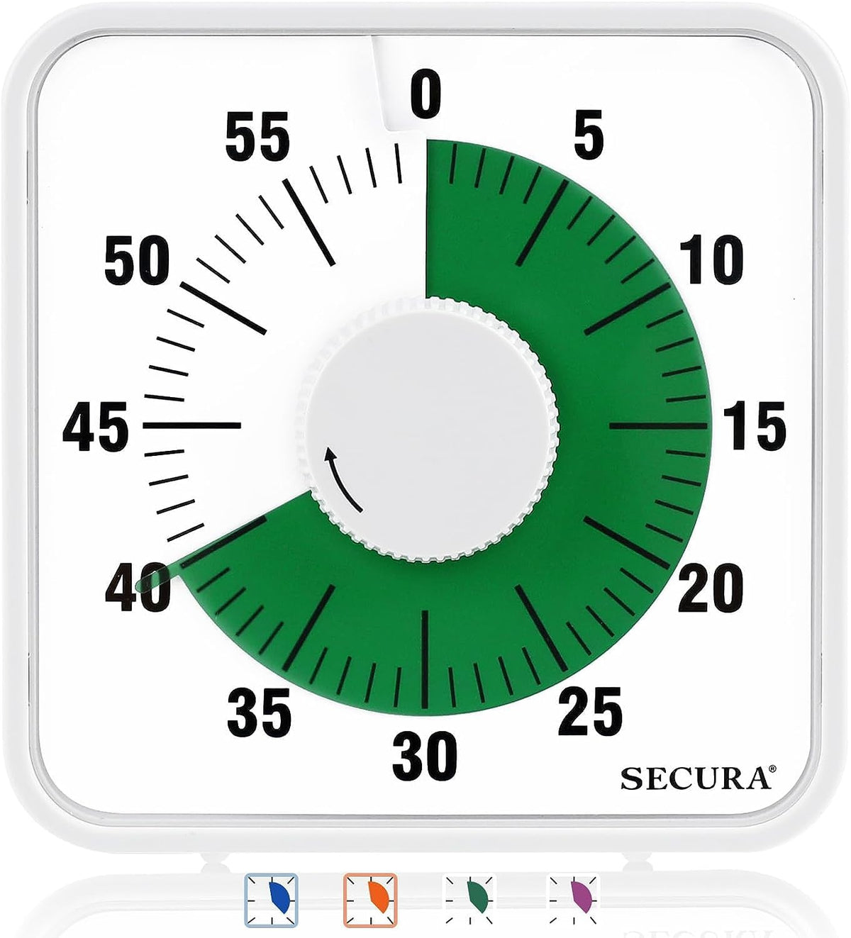 60-Minute Visual Countdown Timer, 7.5-Inch Oversize Classroom Visual Timer for Kids and Adults, Durable Mechanical Kitchen Timer Clock with Magnetic Backing (Blue)