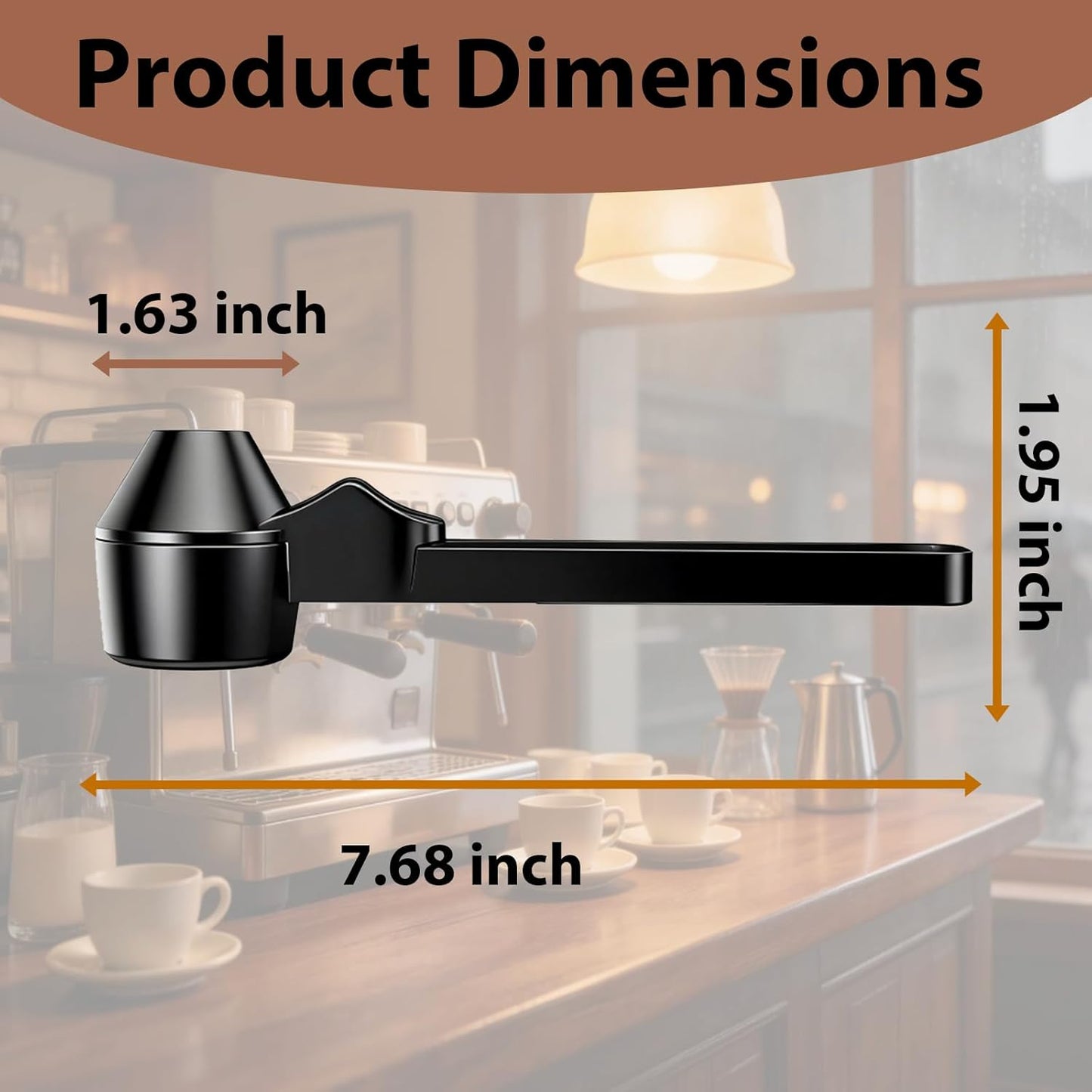 Coffee Scoop with Funnel, Reusable K Cup Funnel, Coffee Measuring Scoop 2 Tablespoon Mess-Free Spoon for Ground Coffee, Protein Powder, Tea Pod Refill (2PK)