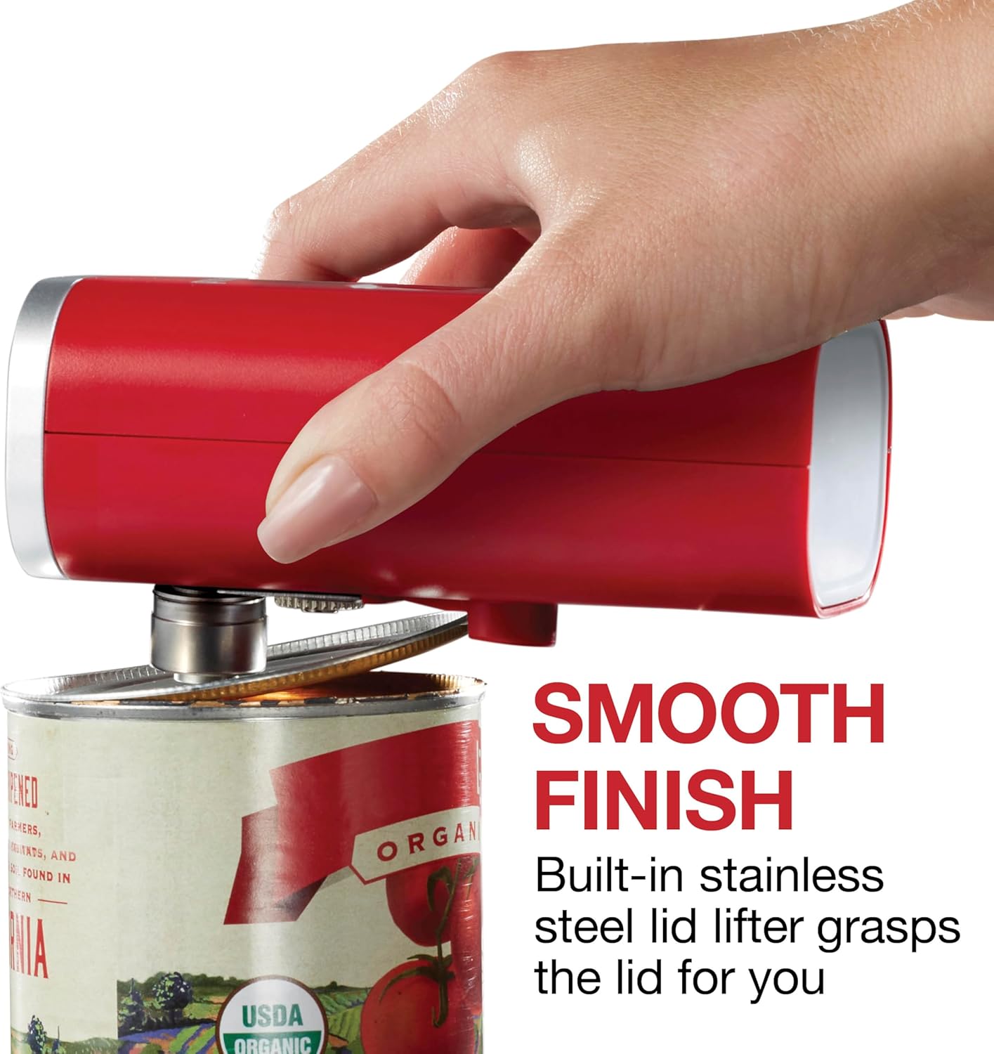 Automatic Electric Can Opener, Hands Free Cordless Operation & USB Rechargeable, Self-Aligning, Cut Smooth Touch Lid Edges, Compact and Easy to Store, Mint