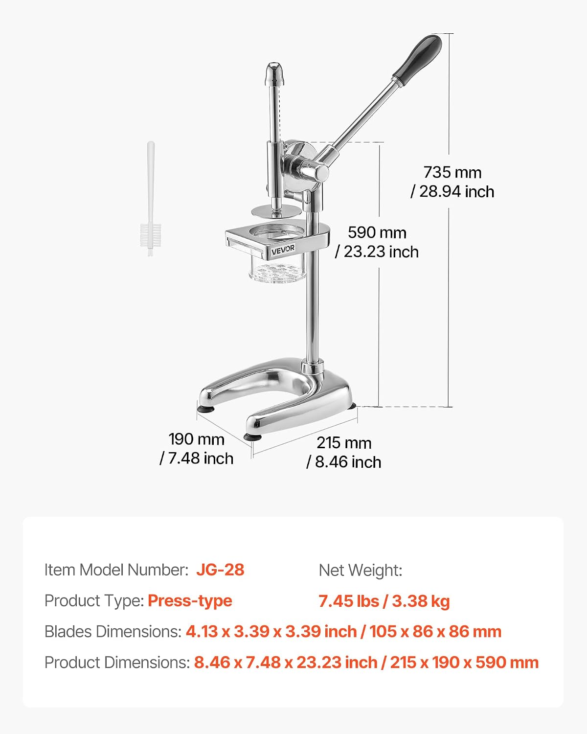 Super long French Fry Squeezer, Commercial Fried Potato Strips Maker, Extra Long Japanese Style French Fries Maker with Pull-out Extruder, Manual Mashed Potato Extruder for Food Truck, Kitchen
