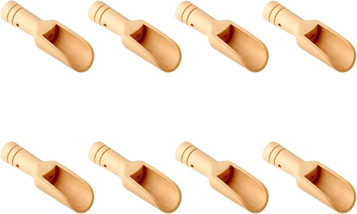Mini Wooden Spoons，Mini Bamboo Spoons for Bath Salts, tea scoop, Washing Powder spoon，wooden candy spoon
