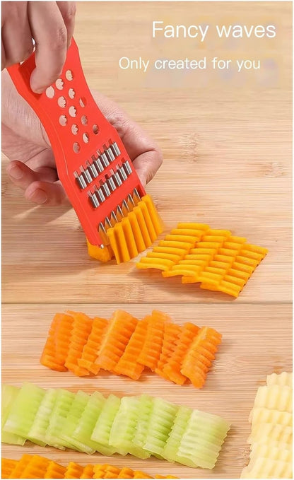 Rolling Multi Peeler and Julienne Cutter for Vegetables Fruits, Carrot Cucumber Peeler Tool, Red/White(Red)
