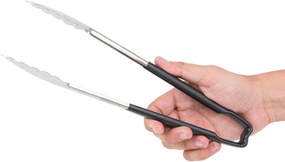 4781220 Jacobs's Price 12-Inch 1-Piece Tong, Stainless Steel, Black Handle