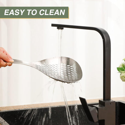 2 Pieces Spider Strainer Skimmer Slotted Spoon Stainless Steel Skimmer Ladle Rustproof Frying Spoon Strainer Colander with Hanging Holes for Kitchen Cooking Draining and Frying