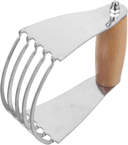 Stainless Steel Dough Cutter Wooden Handle for Baking