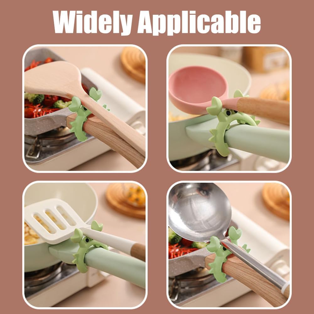 Creative Crab Shaped Spatula Rack, 4/6Pcs Crab Utensil Holder Silicone Anti Scalding Cooking Pot Clip for Kitchen Pot