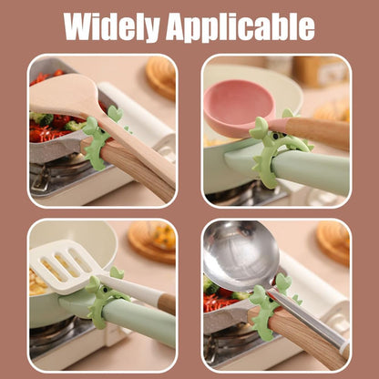 Creative Crab Shaped Spatula Rack, 4/6Pcs Crab Utensil Holder Silicone Anti Scalding Cooking Pot Clip for Kitchen Pot