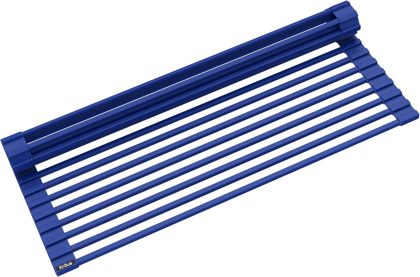 Multipurpose Over-Sink Roll-Up Dish Drying Rack, Colander and Trivet in Dark Grey, KRM-10DG