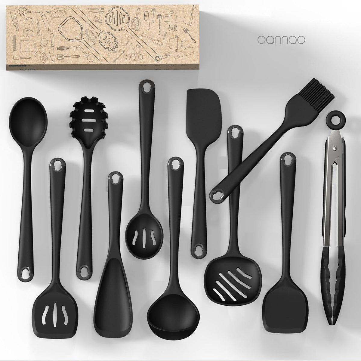 Silicone Kitchen Utensils Set, Utensils Sets for Cooking, Dishwasher Safe