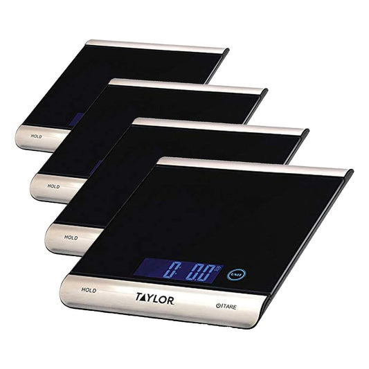 3851 High-Capacity Digital Kitchen Scale, 33 lb, Black