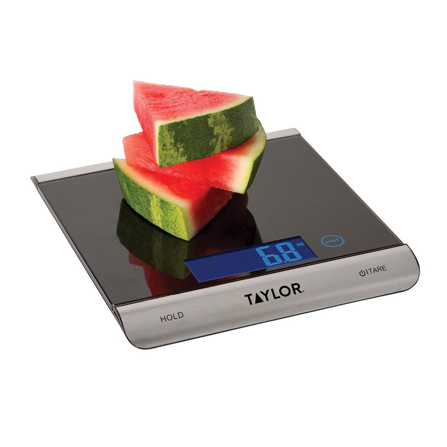 3851 High-Capacity Digital Kitchen Scale, 33 lb, Black