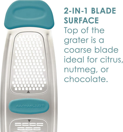 Rachael Ray Multi Stainless Steel Grater, Marine Blue, Small