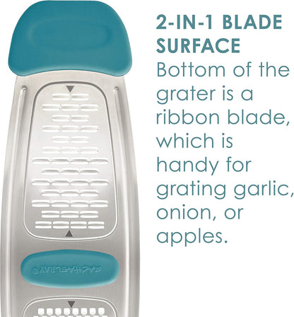 Rachael Ray Multi Stainless Steel Grater, Marine Blue, Small