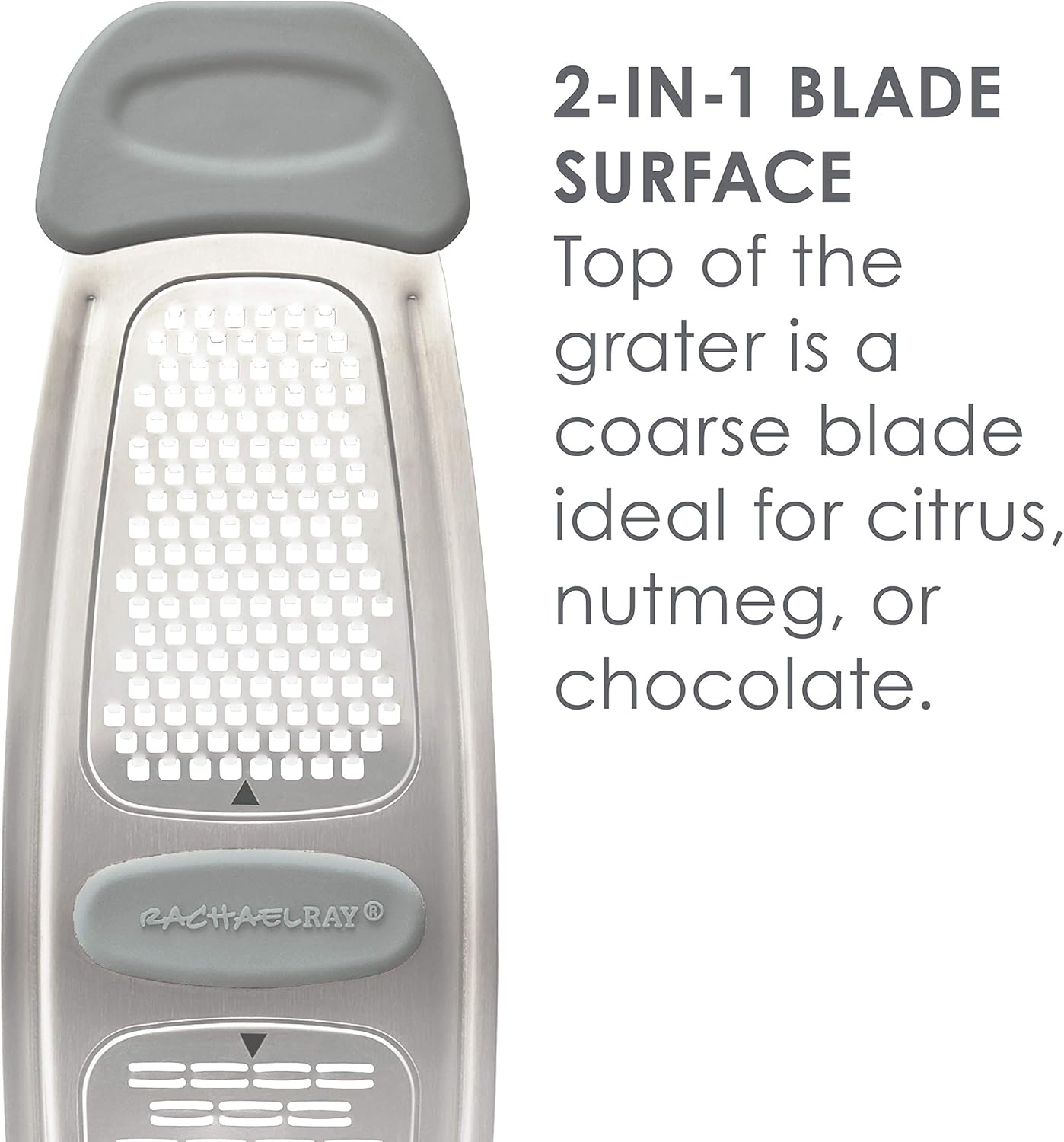 Rachael Ray Multi Stainless Steel Grater, Marine Blue, Small