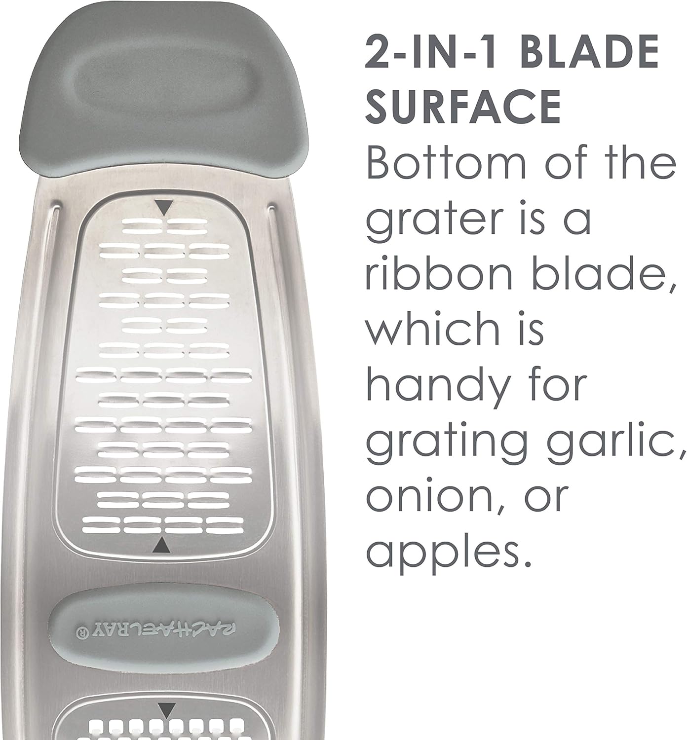 Rachael Ray Multi Stainless Steel Grater, Marine Blue, Small