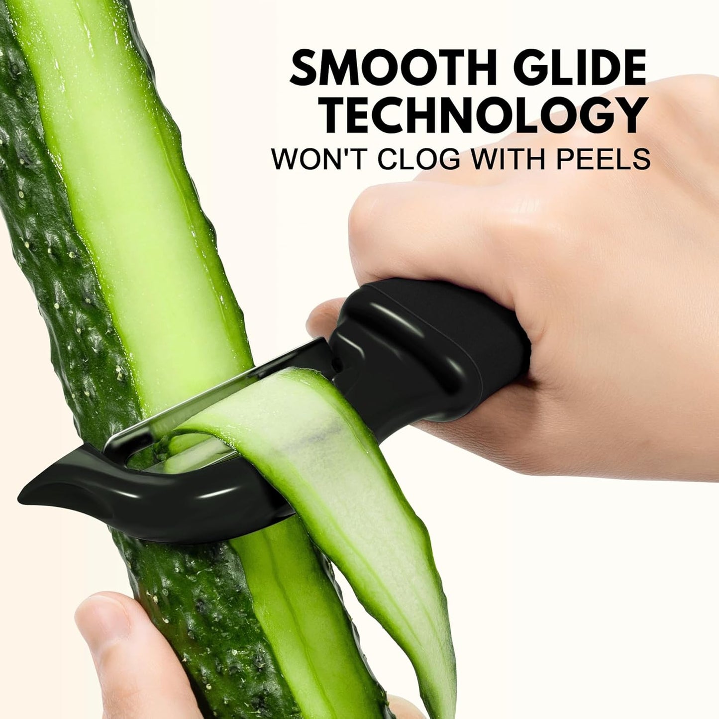 Vegetable Peeler Potato Peelers for Kitchen, Sharp Stainless Steel Blades Veggie, Comfortable Handle Fruit Peeler, Carrot Peeler Apple Peeler Dishwasher Safe Black, 1-Pack