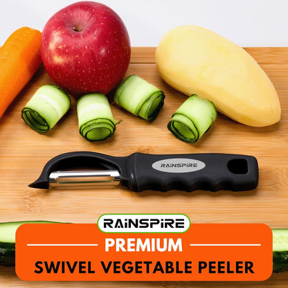Vegetable Peeler Potato Peelers for Kitchen, Sharp Stainless Steel Blades Veggie, Comfortable Handle Fruit Peeler, Carrot Peeler Apple Peeler Dishwasher Safe Black, 1-Pack