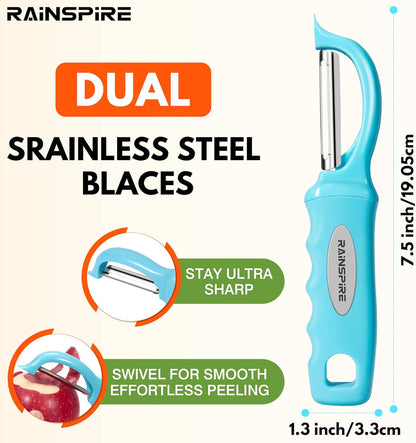 Vegetable Peeler Potato Peelers for Kitchen, Sharp Stainless Steel Blades Veggie, Comfortable Handle Fruit Peeler, Carrot Peeler Apple Peeler Dishwasher Safe Black, 1-Pack