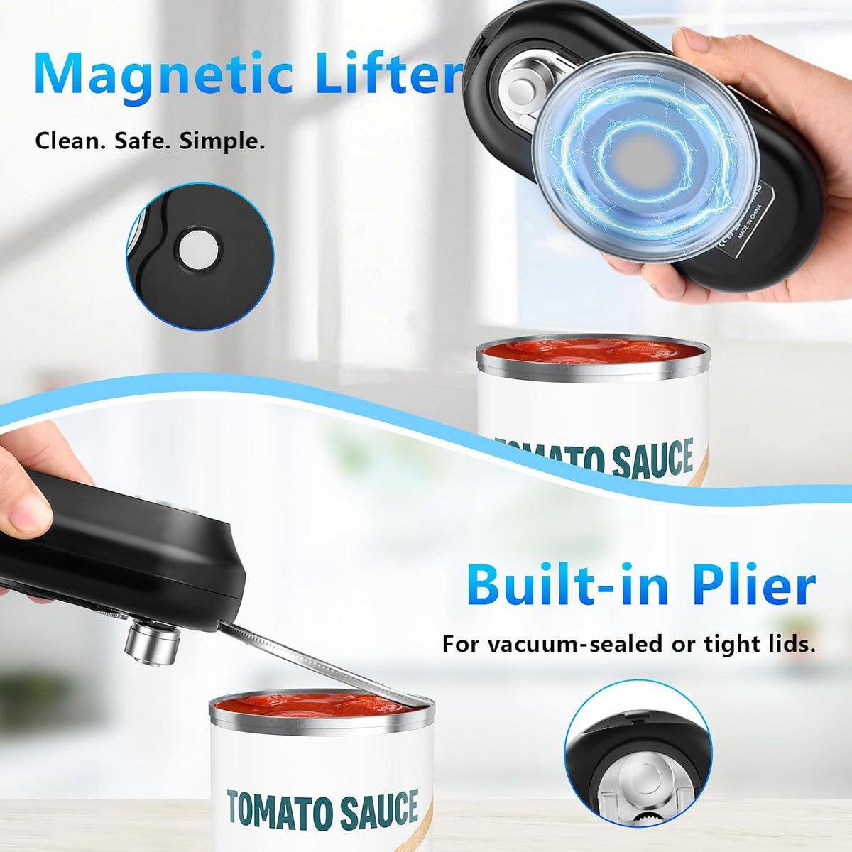 Rechargeable Electric Can Opener for Seniors