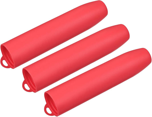 Silicone Garlic Peeler Tube, 3Pcs Garlic Roller Peeling Tube, Easy Quick to Peel Garlic Slicer Kitchen Tool for Peeling Garlic, Red