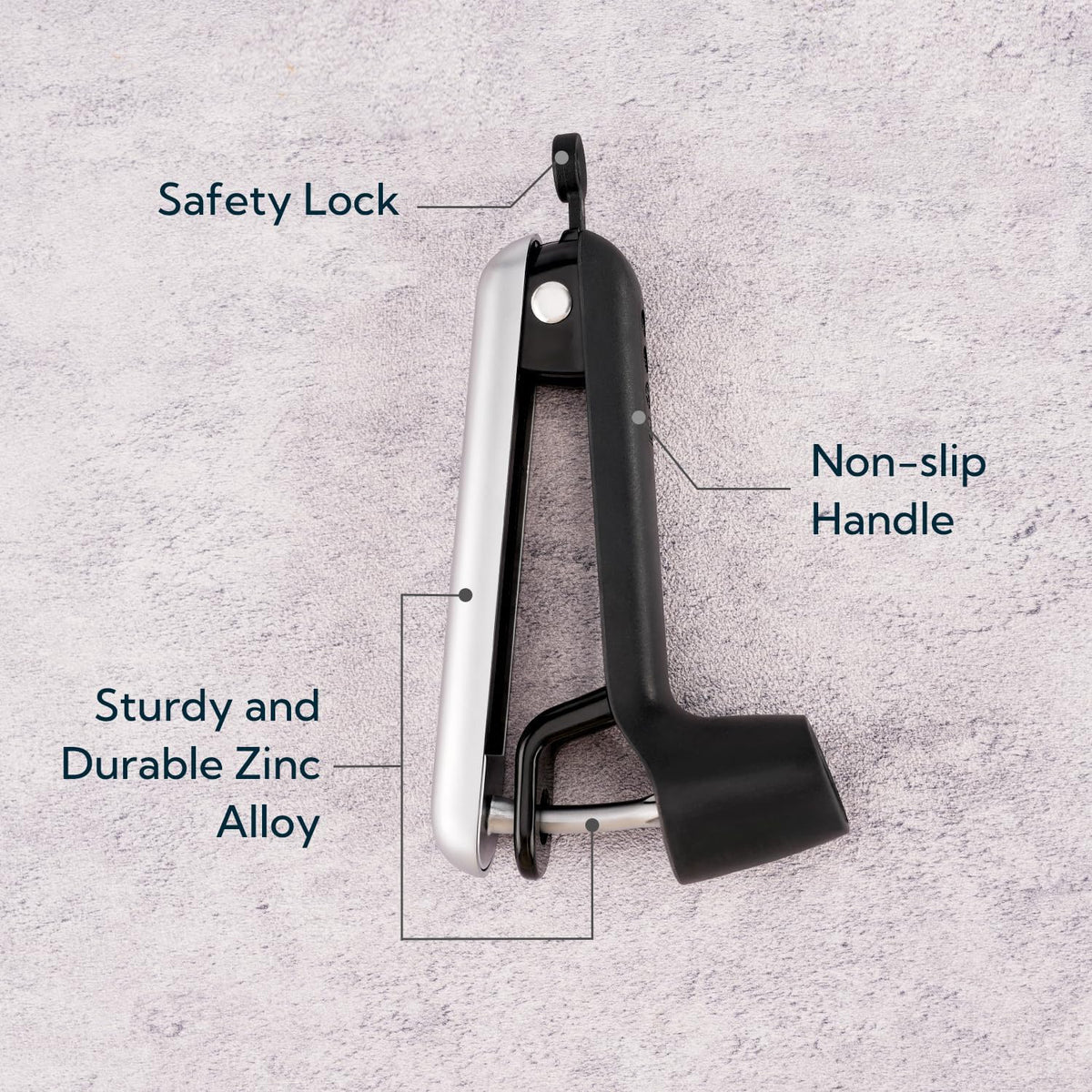 Cherry Pitter Tool, Larger Cross-Pitting Head, Cherry Core Remover with Safety Lock, Sturdy Zinc Alloy Handle, Dishwasher Safe(Black)