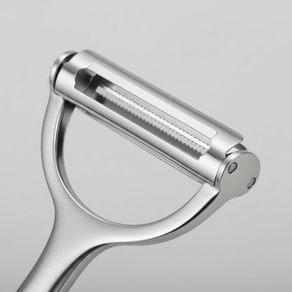 2-in-1 Multifunction Vegetable Peeler Julienne Peeler, Zinc Alloy Potato Peeler with Serrated & Straight Blades, Fruit Peeler Julienne Slicer for Carrot Cucumber Ginger Cabbage Kitchen