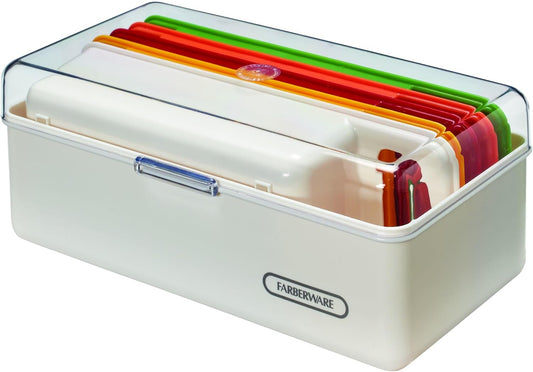 Pro Mandoline Slicer for Kitchen with Storage Case, 4 Color-Coded Blades, Fine and Coarse Julienne, Grater, Safety Food Holder, Dishwasher Safe