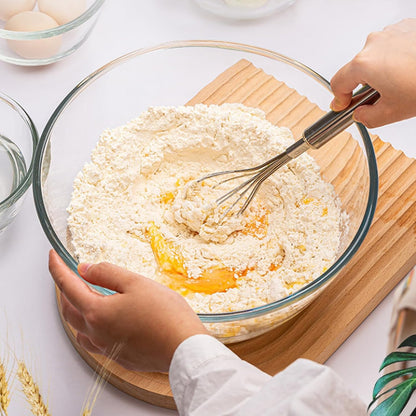 6.2QT Extra Large Glass Bowl for Sourdough Bread Making, Glass Mixing Bowl for Sourdough Bread with Lid, Baking Container for Kitchen Fridge Organization