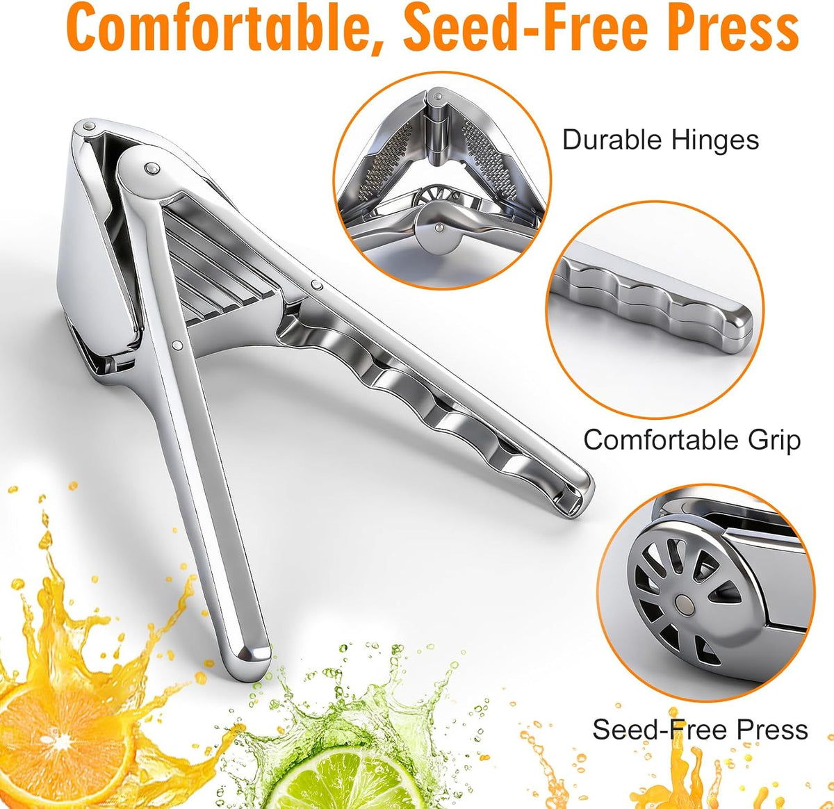 Lemon Squeezer, Stainless Steel Lemon Juicer, Dishwasher Safe