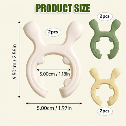 6 PCS Spoon Holder for Pot, Pot Spoon Rest Set, Reusable Kitchen Utensil Organizer, Versatile Cooking Tool for Countertop Organization (Yellow/Green/Beige)