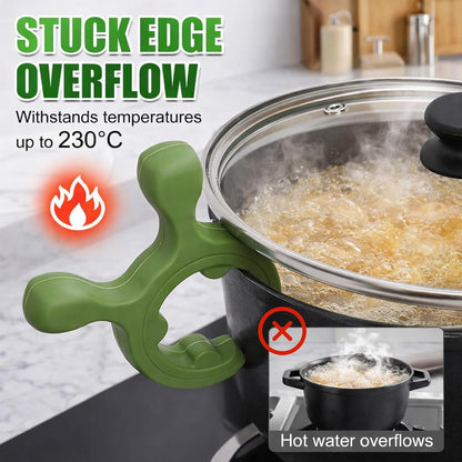 6 PCS Spoon Holder for Pot, Pot Spoon Rest Set, Reusable Kitchen Utensil Organizer, Versatile Cooking Tool for Countertop Organization (Yellow/Green/Beige)