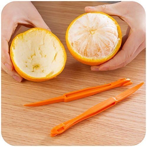 Orange Peelers, 6Pcs Plastic Easy Slicer Cutter Peeler Remover Opener Kitchen Accessories Knife Cooking Tool Kitchen Gadget (New)