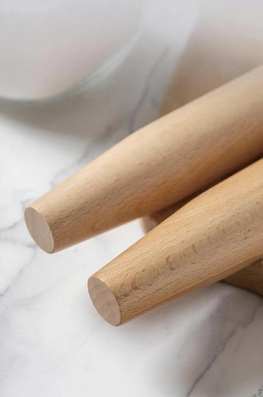 16 Inches French Wooden Rolling Pin for Baking,Dough Roller for Fondant Pie | Nutrual Wooden,Tapered Design Essential Kitchen Utensil for Cookie,Pizza Crust, Pastry, Dough,cake pop
