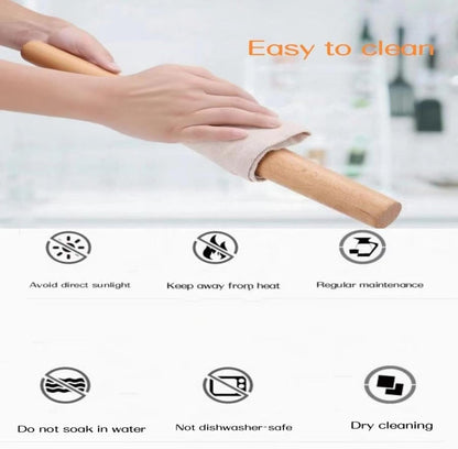 16 Inches French Wooden Rolling Pin for Baking,Dough Roller for Fondant Pie | Nutrual Wooden,Tapered Design Essential Kitchen Utensil for Cookie,Pizza Crust, Pastry, Dough,cake pop