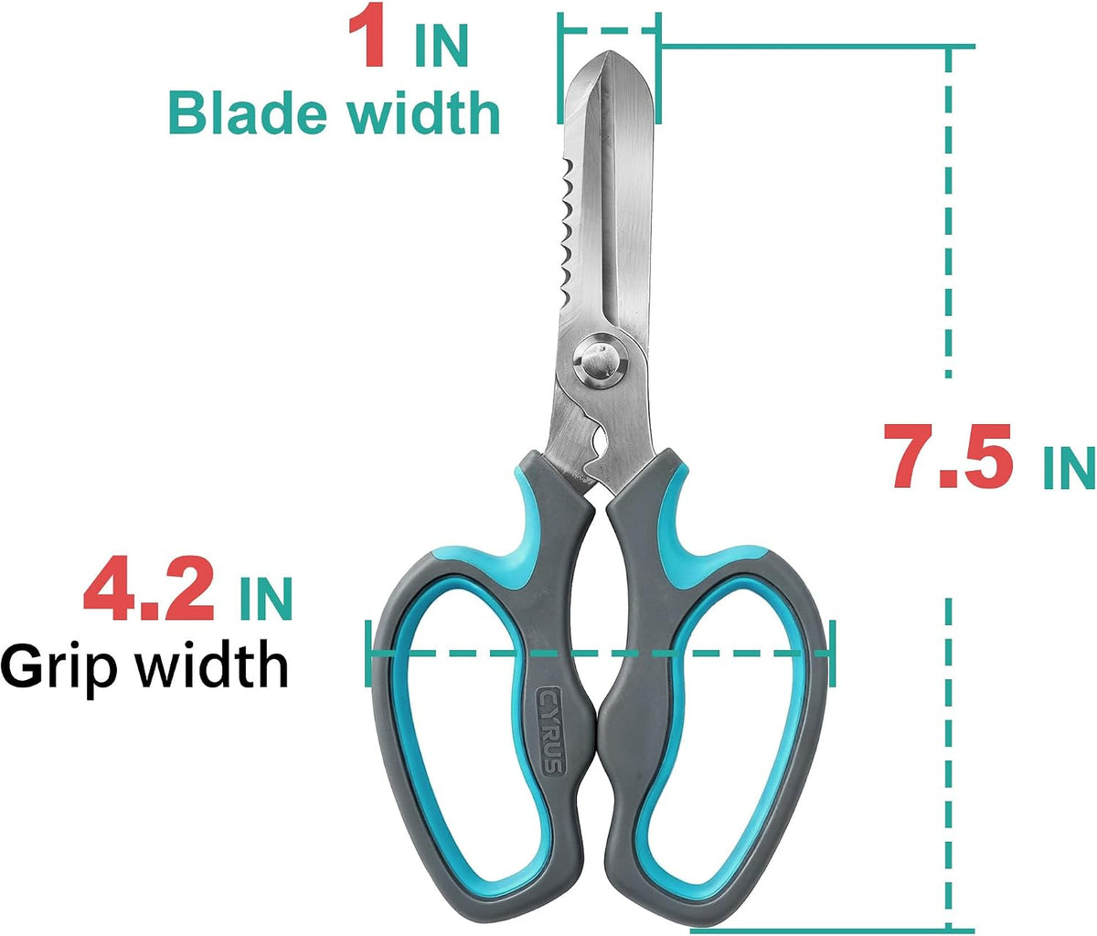 Blue Stainless Steel Floral Shears with Integrated Stab Remover