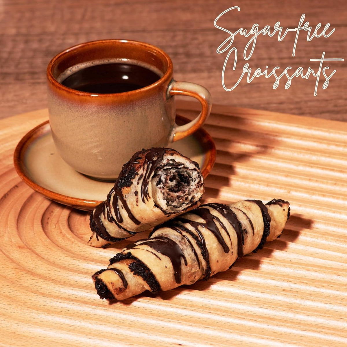 Sugar Free Pastries | Chocolate Croissant Chocolate Babka Bread | Breakfast Pastry | Dairy & Nut Free | Preservative Free | Unique for Holidays & Birthdays | 10 oz
