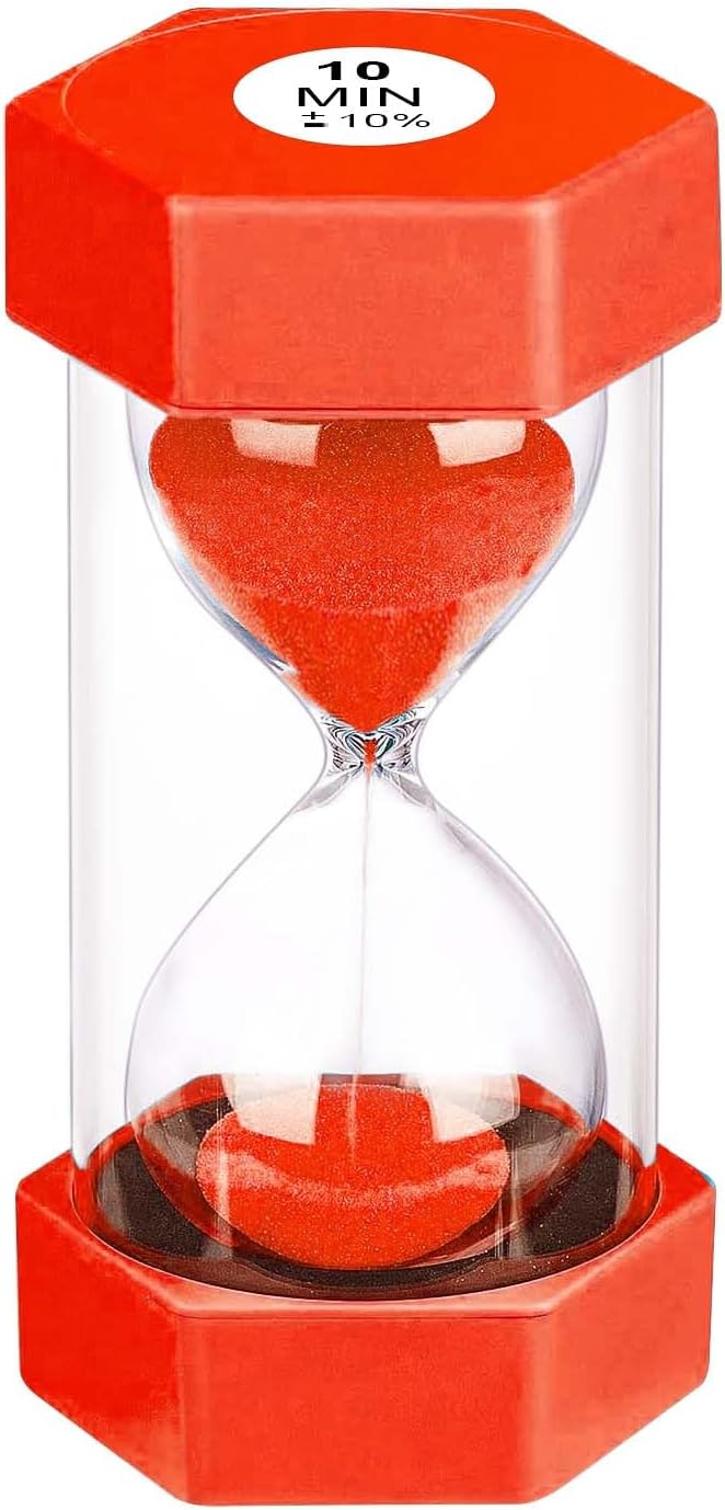 5 Minute Hourglass Sand Timer, Plastic Hexagon Hourglass Sand Clock 5 Min, Reloj De Arena 5 Minutos,Unbreakable Green Hour Glass Sandglass for Classroom Games Kitchen (Green)