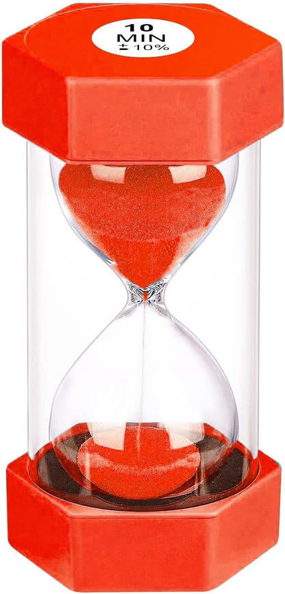5 Minute Hourglass Sand Timer, Plastic Hexagon Hourglass Sand Clock 5 Min, Reloj De Arena 5 Minutos,Unbreakable Green Hour Glass Sandglass for Classroom Games Kitchen (Green)