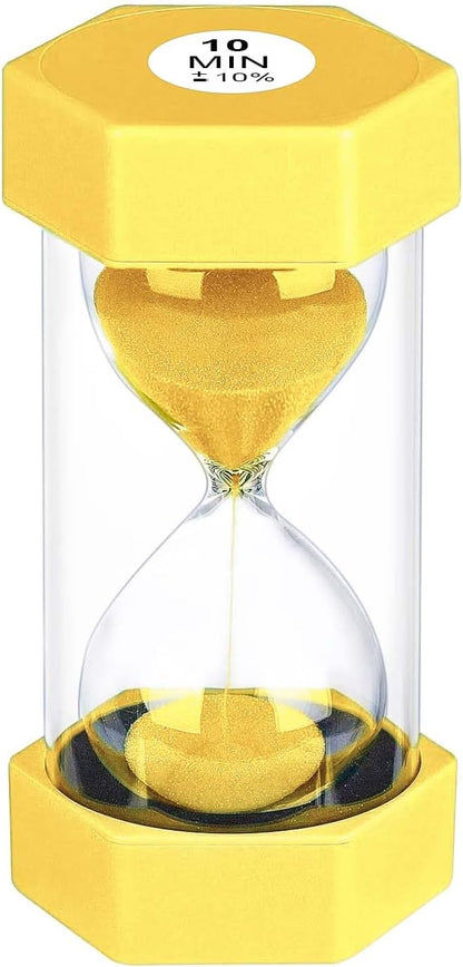 5 Minute Hourglass Sand Timer, Plastic Hexagon Hourglass Sand Clock 5 Min, Reloj De Arena 5 Minutos,Unbreakable Green Hour Glass Sandglass for Classroom Games Kitchen (Green)