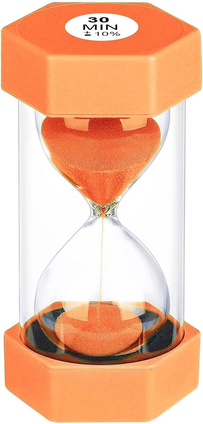 5 Minute Hourglass Sand Timer, Plastic Hexagon Hourglass Sand Clock 5 Min, Reloj De Arena 5 Minutos,Unbreakable Green Hour Glass Sandglass for Classroom Games Kitchen (Green)